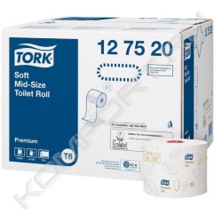 Бумага туалетная в рулонах Premium Т6 2-слойная 27 рулонов по 90 метров , Tork