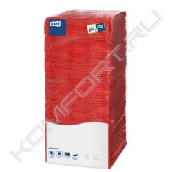 Салфетки бумажные Big Pack 478661 25x25 см красные 1-слойные 500 штук в упаковке, Tork