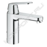Смеситель Eurosmart Cosmopolitan M-Size для раковины, однорычажный DN 15:<br>- монтаж на одно отверстие <br>- металлический рычаг <br>- GROHE SilkMove керамический картридж 35 мм <br>- GROHE StarLight хромированная поверхность <br>- GROHE EcoJoy 5,7 л/мин <br>- GROHE QuickFix быстрая монтажная система <br>- цепочка <br>- гибкая подводка <br>- дополнительный ограничитель температуры (46 375 000)