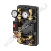 Насосная группа MeiFlow S UC DN 25 – 32<br>(несмесительный контур нагрева и подачи в емкость для коллектора до 85 кВт или подходящий для настенной установки)<br><br>Полный комплект с или без рециркуляционного насоса (монтажная длина 180 мм) с соединительным кабелем; два шаровых крана<br>(с обратным клапаном в обратной линии); два контактных термометра встроенные в ручку шарового крана (диапазон 0 – 120 °C); один шаровой кран насоса с фланцем Meibes; EPP изоляция; нижние соединения 1 ½" M плоское уплотнение, верхние соединения с внутренней резьбой согласно размерам насоса; настенный кронштейн.<br><br>В случаях установки насосных групп на стену без применения распределительных коллекторов необходимо приобретать отдельно шурупы 10х140мм и дюбели длиной 60мм стороннего производителя.