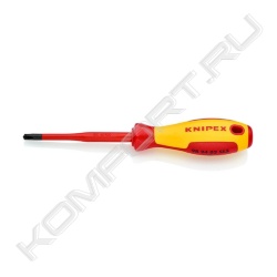 Отвёртка PlusMinus PH/S 2 тонкая VDE, диэлектрическая, 2-компонентная рукоятка, KNIPEX