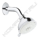 Верхний душ Tempesta Rustic 100 и душевой кронштейн, Grohe