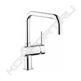 - U-образный излив <br>- монтаж на одно отверстие <br>- GROHE StarLight поверхность <br>- GROHE SilkMove керамический картридж Ø 46 мм <br>- регулировка расхода воды <br>- выбор радиуса поворота: 0° / 150° / 360° <br>- поворотный трубкообразный излив <br>- гибкая подводка <br>- система быстрого монтажа <br>- дополнительный ограничитель температуры (46 308 000)