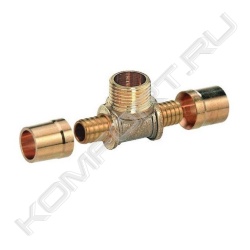 Тройник НР с гильзами PEXY Max, серия PGM7132G, Comap