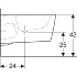 Биде подвесное ONE закрытой формы, Geberit