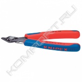 Бокорезы для электроники KNIPEX KN-7861125 с оптимальной геометрией лезвия выполняют чистый рез проводов, в том числе стекловолоконных кабелей. При производстве использовалась нержавеющая сталь (INOX) для долгого срока службы. На двухкомпонентных рукоятках имеются желобки, что способствует надежному удержанию инструмента. В конструкции предусмотрен ограничитель раскрытия для удобной ширины захвата.<br><span style="font-weight:bold;"></span>