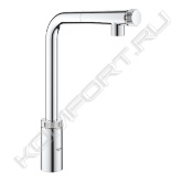 Общее описание <br/>  <br/> Концерн Grohe производит сантехническое оборудование вот уже почти восемьдесят лет, за это время компания приобрела репутацию производителя, чье имя ассоциируется с неизменно высоким качеством и технологиями наивысшего уровня. Однорычажные смесители Minta c высоким изливом для кухни, производимые компанией Grohe, являются оборудованием, которое обладает современным внешним видом, инновационными технологиями и приемлемой ценой. <br/>  <br/> Основные характеристики <br/>  <br/> - Материал - латунь <br/> - Давление воды – 1-5 бар <br/> - Рабочее давление – 10 бар <br/> - Испытательное давление – 16 бар <br/> - Расход при давлении воды 3 бар – 11 л/мин <br/> - Температура горячей воды на входе – max 80°С <br/> - Рекомендовано (экономия энергии) - 60°С <br/> - Запорный клапан – керамический картридж 46 мм <br/> - Высота излива – 356 мм <br/> - Вес –2,3 кг <br/> - Класс шума I по DIN 4109 <br/> - Количество монтажных отверстий – 1 <br/> - Форма излива – традиционная <br/> - Тип подводки – гибкая  <br/>  <br/> Возможности и назначение <br/>  <br/> Однорычажные смесители Minta с высоким изливом для кухни, производимые компанией Grohe, отличаются неповторимым качеством хода, благодаря картриджам, изготовленным по технологии Grohe SilkMove. Картриджи – это главный механизм смесителя,  картриджи фирмы Grohe комплектуются керамическими дисками, которые покрываются специальным покрытием Teflon,  что обеспечивает плавное скольжение относительно друг друга и как следствие точную регулировку напора и температуры воды.  Применение однорычажных смесителей Minta с высоким изливом для кухни с открытыми водонагревателями не предусмотрено. Данная модель однорычажных смесителей для кухни Minta с высоким изливом оборудована аэратором, который смешивает поток воды с кислородом, делая его тем самым мягче. Однорычажные смесители для кухни Minta с высоким изливом, производимые компанией Grohe,  оборудованы поворотным изливом, то есть, возможно, выбрать направление потока воды. Поверхность однорычажных смесителей Minta c высоким изливом для кухни, производимых компанией Grohe, тщательно покрыта слоем высококачественного хрома, с помощью технологии Grohe StarLight, благодаря чему не тускнеет и обладает уникальной износоустойчивостью.  <br/>  <br/> Комплект поставки <br/>  <br/> - Смеситель для мойки <br/> - Излив <br/> - Контргайка <br/> - Техническое руководство <br/> - Инструкция по уходу <br/>  <br/> Дополнительная информация <br/>  <br/> Гарантийный срок эксплуатации смесителей, производимых компанией Grohe, составляет 5 лет. Компания Grohe стала одним из первых производителей сантехнического оборудования, сертифицировавших свою продукцию по новой классификационной системе WELL, способствующей переходу на рациональное водопотребление и обеспечивающая потребителей и профессионалов понятной системой сертификации. Система управления качеством, принятая в компании, была сертифицирована МОС 9001 в 1992 году.