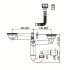 Универсальный комплект P-loc для двойной кухонной мойки, Prevex PL2-D9C45-SANT-01