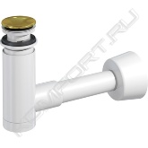 Описание: cифон для раковины Easy Clean d40 телескопический, клапан белый d40, накладка белая, сливная трубка d40 с розеткой, Click Clack золото металл.<br> Сифон для раковины Prevex Easy Clean. Легкое обслуживание - одно из важных преимуществ сифонов серии Easy Clean. Теперь не придется пользоваться услугами специалиста, ведь выполнить прочистку сливного отверстия можно самостоятельно, затратив на процедуру не более минуты.<br> Характеристики:<br> - вид сифона - сифон с вертикальной очисткой, форма - бутылка<br> - материал - полипропилен<br> - система открывания/закрывания - Click Clack<br> - телескопическая регулировка сифона по высоте<br> - цвет - белый<br> - гидрозатвор<br> - монтаж - на раковину<br> Сифон Easy Clean доступен как для напольных, так и для настенных моделей. Как и все продукты Prevex, сифоны EasyClean произведены в соответствии с европейским стандартом EN-274.
