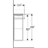 Шкафчик для раковины Renova Compact, с укороченным вылетом, с держателем для полотенец, Geberit