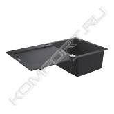 Особенности:<br>- модель: K500 50-C 86/50 1.0 оборачиваемая<br>- тип монтажа: стандартная встраиваемая<br>- материал: кварцевый композит<br>- GROHE Whisper<br>- мин. размер шкафа: 500 мм<br>- размеры: 860 x 500 мм<br>- 1 чаша: 347 x 440 x 200 мм<br>- внешний радиус: R6, внутренний радиус чаши: R12<br>- GROHE FastFixation система быстрого монтажа<br>- требуемый размер отверстия в столешнице для установки мойки: 840 x 480 мм<br>- монтаж мойки слева или справа<br>- клапан-автомат<br>- аксессуары: сливной клапан с поворотной ручкой, сливной гарнитур, корзинчатый вентиль, монтажный набор<br>- опция: автоматичекий сливной клапан с нажимным механизмом (40986SD0) приобретается отдельно<br>- количество крепежных элементов в комплекте (накладной монтаж) - 10