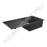 &nbsp; Особенности:<br>- модель: K500 60-C 100/50 1.0 оборачиваемая<br>- тип монтажа: стандартная встраиваемая<br>- материал: кварцевый композит<br>- GROHE Whisper<br>- мин. размер шкафа: 600 мм<br>- размеры: 1000 x 500 мм<br>- 1 чаша: 480 x 440 x 200 мм<br>- внешний радиус: R6; внутренний радиус чаши: R12<br>- GROHE FastFixation система быстрого монтажа<br>- требуемый размер отверстия в столешнице для установки мойки: 980 x 480 мм<br>- монтаж мойки слева или справа<br>- клапан-автомат<br>- аксессуары: сливной клапан с поворотной ручкой, сливной гарнитур, корзинчатый вентиль, монтажный набор<br>- опция: автоматичекий сливной клапан с нажимным механизмом (40986SD0) приобретается отдельно<br>- количество крепежных элементов в комплекте (накладной монтаж) - 10<br>