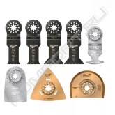 Крепление STARLOCK делает оснастку Milwaukee® совместимой с самыми популярными осциллирующими инструментами.<br>Комплектация:<br>2 x полотна по мультиматериалам 28 мм<br>2 x полотна по мультиматериалам 43 мм<br>1 x полотно с карбидным напылением для удаления затирки 2,2 мм<br>1 x нож с тремя режущими кромками<br>1 x шлифовальное полотно с карбидным напылением<br>1 x гибкий нож 52 мм