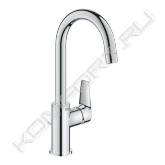 ОПИСАНИЕ ПРОДУКТА<br>•монтаж на одно отверстие<br>•металлический рычаг<br>•GROHE Longlife керамический картридж 28 мм<br>•с ограничителем температуры<br>•GROHE StarLight хромированная поверхность<br>•GROHE EcoJoy - 5,7 л/мин<br>•система быстрого монтажа<br>•поворотный трубкообразный излив<br>•гибкая подводка<br>•профессиональная серия