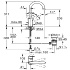 Смеситель BauEdge для раковины, однорычажный, EcoJoy, L-Size, Grohe
