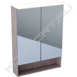 Зеркальный шкаф Acanto с подсветкой, две двери , Geberit