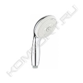 GROHE Rain O2, Rain, Massage<br><br>GROHE EcoJoy ограничитель расхода воды 9,5 л/мин<br><br>GROHE DreamSpray превосходный поток воды<br><br>GROHE StarLight хромированная поверхность<br><br>с системой SpeedClean против известковых отложений<br><br>Внутренний охлаждающий канал для продолжительного срока службы<br><br>ShockProof силиконовое кольцо, предотвращающее<br><br>повреждение поверхности при падении ручного душа<br><br>универсальное крепление, подходящее к любому стандартному шлангу<br><br>может использоваться с проточным водонагревателем<br><br>минимальное давление 1,0 бар