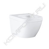 -для бачка скрытого монтажа<br>-горизонтальный выпуск <br>-GROHE Triple Vortex технология смыва <br>-омыв всей окружности чаши <br>-безободковый <br>-объем смыва 3/5 л <br>-с креплением <br>-санитарная керамика<br>-полностью скрытые невидимые крепления <br>-опция: износостойкое покрытие PureGuard и анти-бактериальное глазирование (00Н) .