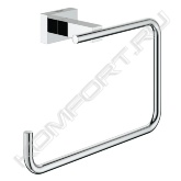 Кольцо для полотенца Essentials Cube, металл, скрытое крепление, GROHE StarLight® хромированная поверхность.