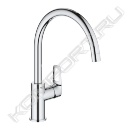 Смеситель BauLoop для мойки, однорычажный, с высоким С-образным изливом, Grohe