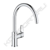 Общее описание <br/>  <br/> Концерн Grohe производит сантехническое оборудование вот уже почти восемьдесят лет, за это время компания приобрела репутацию производителя, чье имя ассоциируется с неизменно высоким качеством и технологиями наивысшего уровня. Однорычажные смесители Minta c высоким изливом для кухни, производимые компанией Grohe, являются оборудованием, которое обладает современным внешним видом, инновационными технологиями и приемлемой ценой. <br/>  <br/> Основные характеристики <br/>  <br/> - Материал - латунь <br/> - Давление воды – 1-5 бар <br/> - Рабочее давление – 10 бар <br/> - Испытательное давление – 16 бар <br/> - Расход при давлении воды 3 бар – 11 л/мин <br/> - Температура горячей воды на входе – max 80°С <br/> - Рекомендовано (экономия энергии) - 60°С <br/> - Запорный клапан – керамический картридж 46 мм <br/> - Высота излива – 356 мм <br/> - Вес –2,3 кг <br/> - Класс шума I по DIN 4109 <br/> - Количество монтажных отверстий – 1 <br/> - Форма излива – традиционная <br/> - Тип подводки – гибкая  <br/>  <br/> Возможности и назначение <br/>  <br/> Однорычажные смесители Minta с высоким изливом для кухни, производимые компанией Grohe, отличаются неповторимым качеством хода, благодаря картриджам, изготовленным по технологии Grohe SilkMove. Картриджи – это главный механизм смесителя,  картриджи фирмы Grohe комплектуются керамическими дисками, которые покрываются специальным покрытием Teflon,  что обеспечивает плавное скольжение относительно друг друга и как следствие точную регулировку напора и температуры воды.  Применение однорычажных смесителей Minta с высоким изливом для кухни с открытыми водонагревателями не предусмотрено. Данная модель однорычажных смесителей для кухни Minta с высоким изливом оборудована аэратором, который смешивает поток воды с кислородом, делая его тем самым мягче. Однорычажные смесители для кухни Minta с высоким изливом, производимые компанией Grohe,  оборудованы поворотным изливом, то есть, возможно, выбрать направление потока воды. Поверхность однорычажных смесителей Minta c высоким изливом для кухни, производимых компанией Grohe, тщательно покрыта слоем высококачественного хрома, с помощью технологии Grohe StarLight, благодаря чему не тускнеет и обладает уникальной износоустойчивостью.  <br/>  <br/> Комплект поставки <br/>  <br/> - Смеситель для мойки <br/> - Излив <br/> - Контргайка <br/> - Техническое руководство <br/> - Инструкция по уходу <br/>  <br/> Дополнительная информация <br/>  <br/> Гарантийный срок эксплуатации смесителей, производимых компанией Grohe, составляет 5 лет. Компания Grohe стала одним из первых производителей сантехнического оборудования, сертифицировавших свою продукцию по новой классификационной системе WELL, способствующей переходу на рациональное водопотребление и обеспечивающая потребителей и профессионалов понятной системой сертификации. Система управления качеством, принятая в компании, была сертифицирована МОС 9001 в 1992 году.