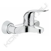 -Настенный монтаж<br>-GROHE StarLight® хромированная поверхность<br>-GROHE SilkMove® керамический картридж Ø 46 мм<br>-GROHE EcoJoy® - технология совершенного потока при уменьшенном расходе воды<br>-Регулировка расхода воды<br>-Возможность установки мин. расхода 2,5 л/мин.<br>-Литой излив<br>-Ламинарный регулятор струи 9 л/мин.<br>-Вынос 156 мм<br>-Металлический рычаг<br>-Длина рычага 120 мм<br>-Ограничитель температуры<br>-Скрытые S-образные эксцентрики