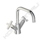 <span style="font-weight:bold;">-смеситель двухрычажный<br></span><br><span style="font-weight:bold;">-для умывальника<br></span><br><span style="font-weight:bold;">-по типу управления: Универсальный<br></span><br><span style="font-weight:bold;">-установка на раковину<br></span><br><span style="font-weight:bold;">-система облегченного монтажа EasyFix<br></span><br><span style="font-weight:bold;">-материал корпуса и излива: 100% латунь<br></span><br><span style="font-weight:bold;">-материал рукоятки: металл<br></span><br><span style="font-weight:bold;">-корпус монолитный литой латунный<br></span><br><span style="font-weight:bold;">-трубчатый поворотный излив<br></span><br><span style="font-weight:bold;">-угол поворота излива 360°<br></span><br><span style="font-weight:bold;">-длина излива, мм: 154<br></span><br><span style="font-weight:bold;">-аэратор Perlator<br></span><br><span style="font-weight:bold;">-технология аэрирования воды Air+<br></span><br><span style="font-weight:bold;">-самоочищающийся аэратор<br></span><br><span style="font-weight:bold;">-керамические кранбуксы пр-ва Германии с поворотом 180°<br></span><br><span style="font-weight:bold;">-диапазон движения рукоятки: 180°<br></span><br><span style="font-weight:bold;">-система защиты рукоятки от нагревания Comfort Touch*<br></span><br><span style="font-weight:bold;">-индикатор холодной/горячей воды<br></span><br><span style="font-weight:bold;">-низкий уровень шума<br></span><br><span style="font-weight:bold;">-подводка гибкая G1/2"<br></span><br><span style="font-weight:bold;">-съемные гибкие шланги 400 мм<br></span><br><span style="font-weight:bold;">-донный клапан в комплекте: нет<br></span><br><span style="font-weight:bold;">-возможность установки нажимного донного клапана<br></span><br><span style="font-weight:bold;">-входит в комплект: Монтажный комплект<br></span><br><span style="font-weight:bold;">-упаковка: Индивидуальная картонная<br></span><br><span style="font-weight:bold;">-цвет: Хром<br></span><br><span style="font-weight:bold;">-страна производства: Болгария<br></span><br><span style="font-weight:bold;">-срок службы: 15 лет</span>