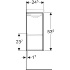 Шкафчик для раковины Acanto, с одной дверью и сифоном , Geberit
