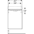 Шкафчик для раковины Smyle Square, с одной дверцей, Geberit