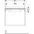 Шкафчик для раковины Acanto, с одним выдвижным ящиком, одним внутренним выдвижным ящиком и сифоном , Geberit