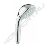 -Relexa 100 Five<br>-Ручной душ, 5 видов струй<br>-Normal/Jet/Rain/Massage/Champagne<br>-GROHE DreamSpray превосходный поток воды<br>-GROHE StarLight хромированная поверхность<br>-с системой SpeedClean против известковых отложений<br>-внутренний охлаждающий канал для продолжительного срока службы<br>-может использоваться с проточным водонагревателем<br>-минимальный расход воды 7,5 л/мин<br>-минимальное давление 1,0 бар