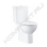 В комплекте:<br><br>Bau Ceramic напольный унитаз с горизонтальным выпуском (39349000)<br><br>-омыв всей окружности чаши<br>-безободковый<br>-горизонтальный выход<br>-объем смыва 6/3 л<br>-с креплением<br>-cанитарный фарфор<br><br>Bau Ceramic exposed flushing cistern (39494000)<br><br>-наполнение сбоку<br>-со смывным клапаном<br>-cанитарный фарфор<br><br>Bau Ceramic Сиденье для унитаза (39493000)<br><br>-с крышкой<br>-механизм плавного закрытия<br>-быстросъемное сиденье<br>-материал: Дюропласт<br>-с креплением