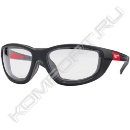 Очки с повышенной защитой, с уплотняющей вставкой, Premium Safety Glasses, Milwaukee