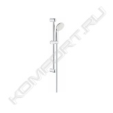 Особенности:<br>- ручной душ Tempesta 100 (27 597 10E)<br>- душевая штанга, 600 мм (27 523)<br>- душевой шланг Relexaflex 1750 мм 1/2" x 1/2" (28 154)<br>- GROHE EcoJoy ограничитель расхода воды 5,7 л/мин.<br>- GROHE DreamSpray превосходный поток воды<br>- GROHE StarLight хромированная поверхность<br>- с системой SpeedClean против известковых отложений<br>- Внутренний охлаждающий канал для продолжительного срока службы<br>- ShockProof силиконовое кольцо, предотвращающее повреждение поверхности при падении ручного душа<br>- может использоваться с проточным водонагревателем<br>- минимальное давление 1,0 бар