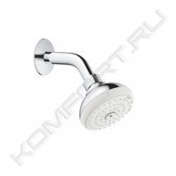 Верхний душ New Tempesta 100 III с душевым кронштейном, хром, Grohe