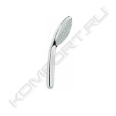 Режим струи: Rain<br> GROHE DreamSpray превосходный поток воды<br> GROHE StarLight хромированная поверхность<br> с системой SpeedClean против известковых отложений<br> Внутренний охлаждающий канал для продолжительного срока службы<br> Универсальное крепление, подходящее к любому стандартному шлангу<br> Может использоваться с проточным водонагревателем<br> Минимальное давление 1,0 бар