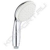Rain<br><br>GROHE EcoJoy ограничитель расхода воды 9,5 л/мин<br><br>GROHE DreamSpray превосходный поток воды<br><br>GROHE StarLight хромированная поверхность<br><br>с системой SpeedClean против известковых отложений<br><br>Внутренний охлаждающий канал для продолжительного срока службы<br><br>ShockProof силиконовое кольцо, предотвращающее повреждение поверхности при падении ручного душа<br><br>универсальное крепление, подходящее к любому стандартному шлангу<br><br>может использоваться с проточным водонагревателем<br><br>минимальное давление 1,0 бар