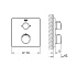 Термостатический смеситель для ванны Grohtherm с переключателем на 2 положения ванна-душ, квадратная розетка, Grohe