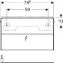 Шкафчик для раковины ONE, с двумя выдвижными ящиками, с укороченным вылетом , Geberit
