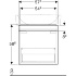 Шкафчик для раковины Renova Plan, с одним выдвижным ящиком и одним внутренним выдвижным ящиком, высота 586 мм, Geberit