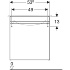 Шкафчик для встраиваемой раковины Renova Plan, с одним выдвижным и одним внутренним выдвижным ящиком, Geberit