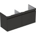 Шкафчик для двойной встраиваемой раковины Renova Plan, с двумя выдвижными ящиками и двумя внутренними выдвижными ящиками , Geberit