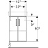 Шкафчик для угловой раковины Renova Compact, с двумя дверями, 604x425x330, Geberit