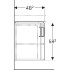 Шкафчик для угловой раковины Renova Compact, с двумя дверями, 604x690x550, Geberit