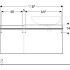 Шкафчик для накладной раковины Citterio, с двумя выдвижными ящиками и полкой, Geberit