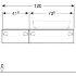Шкафчик для накладной раковины VariForm, с двумя выдвижными ящиками, полкой и сифоном,Geberit