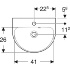 Раковина с асимметричным переливом Renova, Geberit