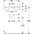 Hакладная раковина Renova Plan с асимметричным переливом, Geberit