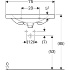 Раковина Acanto с укороченным вылетом, с полкой , Geberit