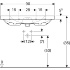 Раковина Acanto с укороченным вылетом, с полкой , Geberit